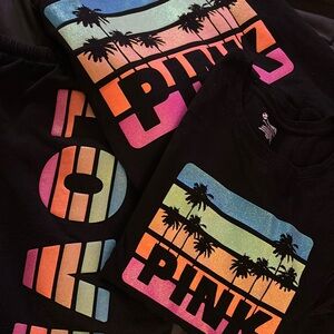 Pink Victoria’s Secret LTD edt capris top and hoodie